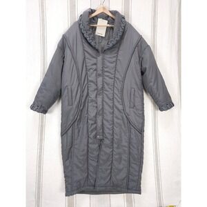 BBXBRAND Puffer Coat Gray Longline Sleeping Bag Coat Oversize NEW *MISSING BELT*